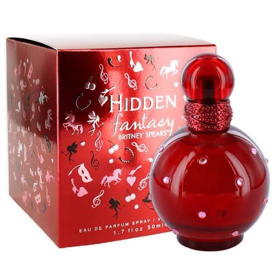 Britney Spears Hidden Fantasy EDP 100 ml  กลิ่นที่แสดงออกถึงความลึกลับของหญิงสาวที่ตระหนักถึงเสน่ห์ของตนเอง และกล้าที่จะแสดงให้โลกได้เห็นความน่าหลงใหลนั้น มีเสน่ห์ น่าค้นหาและน่าหลงใหล  ส่วนผสมของกลิ่น sweet orange, tangerine, grapefruit blossom, verbena, clove, Napolitano cake, Stargazer lily, Sambac jasmine, vanilla bean, Jacaranda wood, sandalwood and amber.